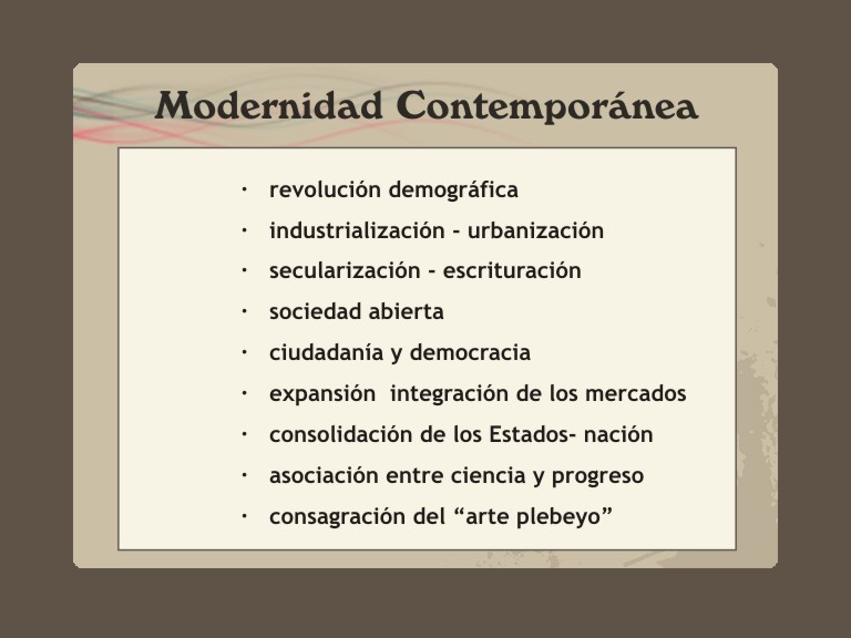 modernidad
